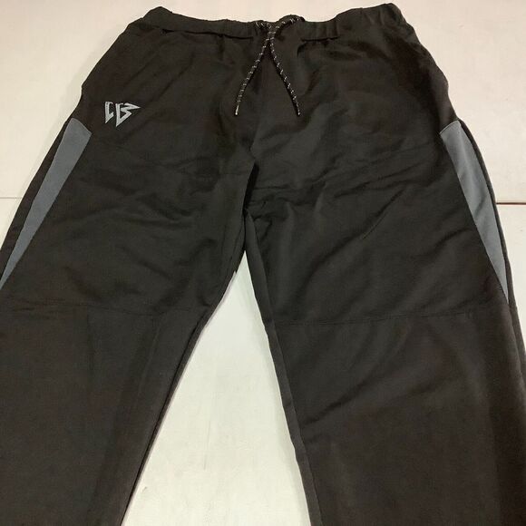 Men's Zenwill Tapered Workout Running Pants Joggers Size Large Black - Picture 2 of 9